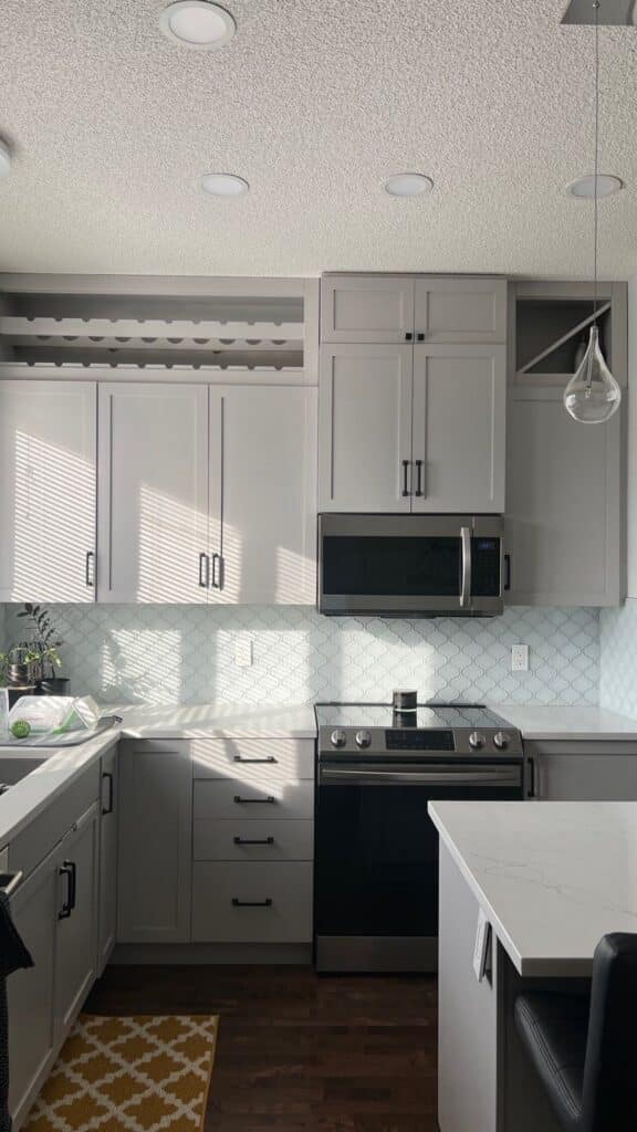 Kitchen cabinet painting in Cochrane, AB