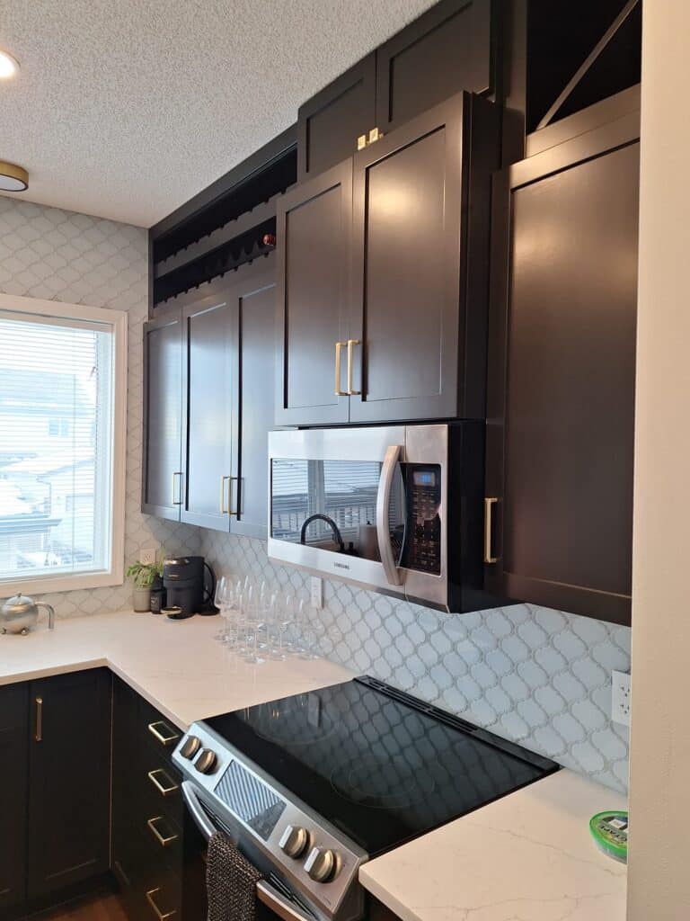 Kitchen cabinet painting in Cochrane, AB